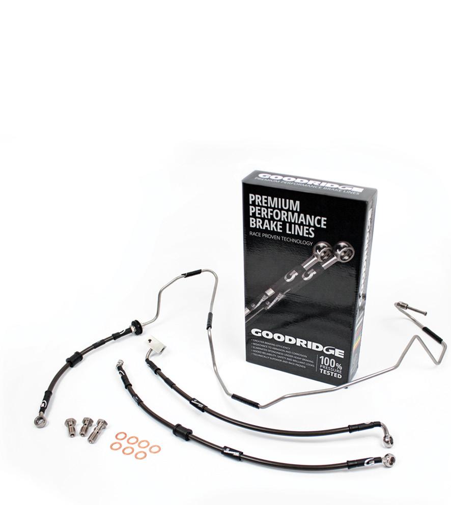 ABS Motorcycle Braided Brake Line Kits Goodridge has introduced a new range of premium performance braided motorcycle brake line kits, suitable for Motorcycles with ABS.