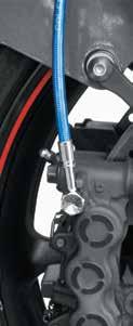 GALFER COLORED BRAKE AND CLUTCH LINES Braided stainless steel casing has clear covering to protect both the line and the bike PTFE 62 Teflon liner creates zero expansion effect, translating into a