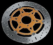 EBC ROTORS FOR JAPANESE STREET BIKES The steel used in the EBC rotor blades is a special stainless blend with higher friction effect than normal heat treated stainless steel found on stock discs