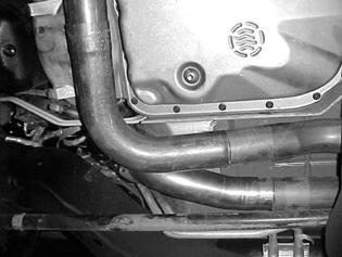 8. To install connector pipes take your time to line up for proper clearanc and angles.it is best to install passenger side first. Pull exhaust system back a little.