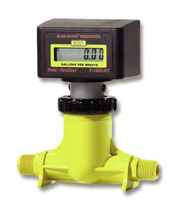 digital flow meters BW DigiMeter F1000 Polypropylene Body Male BSP Pipe Size LPM Rate Only Total Only Rate & Total M/BSP Range Model Number Model Number Model Number 3 / 8" 3 to 30 RB375MB1LPM1