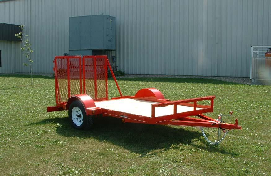 Utility Trailer EZ-Lube axle. Modular wire harness (molded, no connections). All rubber mounted lights, DOT legal with all side lights and rear marker lights. Split mesh ramp for ease of lifting.