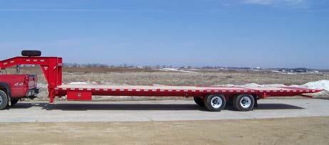 Hydraulic Beavertail Flatbed Trailer 1. Oil Bath Axles. 2. Modular wire harness (molded, no connections). 3. All rubber mounted LED lights, DOT legal. 4. 2 x 8 treated floor 5.