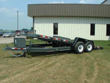 Full-tilt Equipment Trailers 1. Torflex axles with EZ-Lube ends. 2. Coupler, axles and tires rated at the same or higher than GVW of trailer. 3. Modular wire harness (molded, no connections). 4.