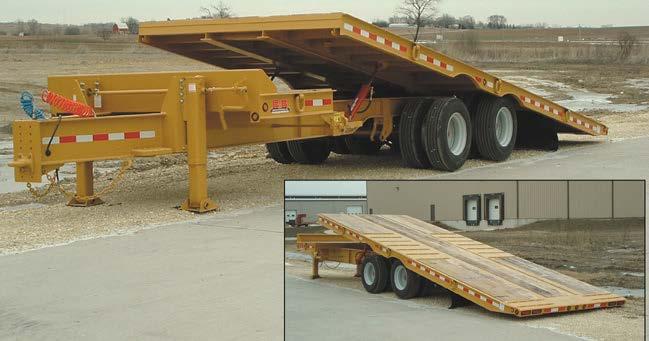 Flatbed Tiltbed Trailers 1. Torflex axles with EZ-Lube Spindles (14,000 and 16,000 GVW trailers). 2. Oil Bath axles (20,000, 24,000, 30