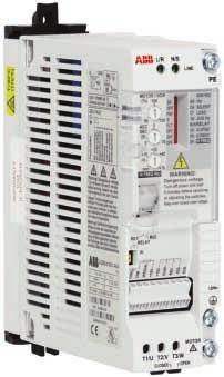ABB component drive ACS50 - Ratings, types, voltages and prices ACS50 - main features Feature Notes Benefit No programming All inverter parameter settings are done with DIP Faster set-up switches and