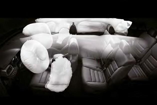 Six airbags: The Sportage offers front and side airbags for driver and front passenger, as well as