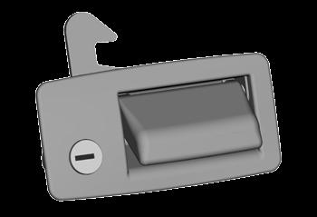 030-1125 Paddle Handle With Hook This compartment latch was designed for light to medium duty storage and compartment doors. This non -handed product features a pivoting hook latching design.