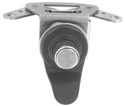 040-0400 Push Button Center Control This handle was designed for toppers, liftgate and baggage doors and features a push button actuation and a 2 point bell crank linkage.
