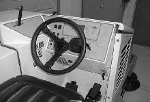 STEERING WHEEL The steering wheel controls the machine s direction. The machine is very responsive to the steering wheel movements. Left: Turn the steering wheel to the left.