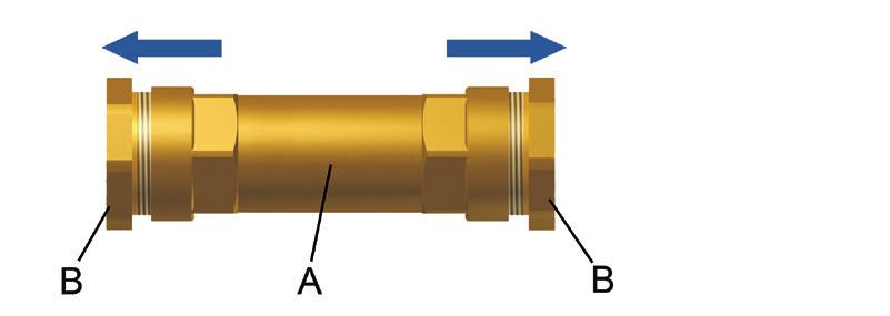 guides allow the full flow from the inside of the tube through the fitting in both directions.