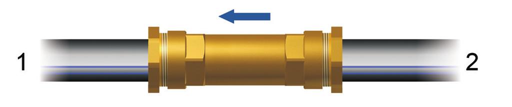equal to 60 mm. 2 Bring the fitting to the tube and put a reference and control mark on the tube.
