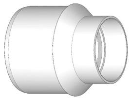 DWV Hub) 4 x 4 H1213 6 x 4 H1214 6 x 6 H1215 Gasketed Sewer Adapter (Solvent Sewer Hub x Gasket Sewer Hub) 4 x 4