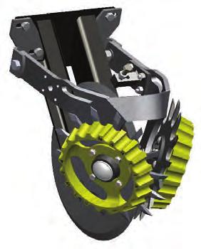 Measures 21 from planter face plate to front of row cleaner wheels. This mount attaches to John Deere 7200 (and later) series planters without No-till coulters.