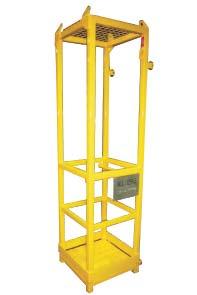 350kg 350kg Dimensions: 1200 (W) x 1200 (L) x 1155 (H) Three person crane suspended work cage Maintaining a slim profile, this unit is sized to accommodate three