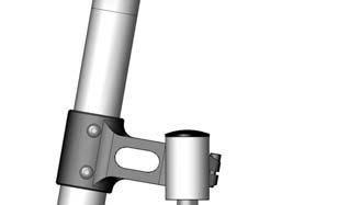 13 2. Loosen the two 5mm llen screws () on the top of the caster housing clamp. (Fig. 13) This will allow the caster pivot tube to rotate freely. 3.