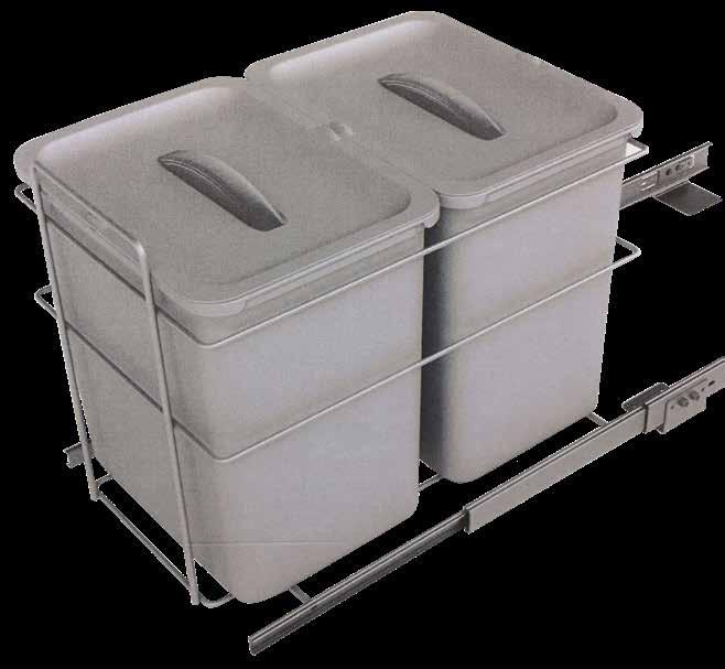 Auto opening lid 1 x 16 litre bin Easy to install 230W x 380D x 360H