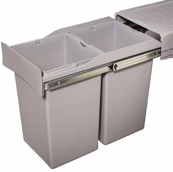 28 300mm Cabinet, 28L Capacity Full extension slides Grey Removable lid 2 x 14