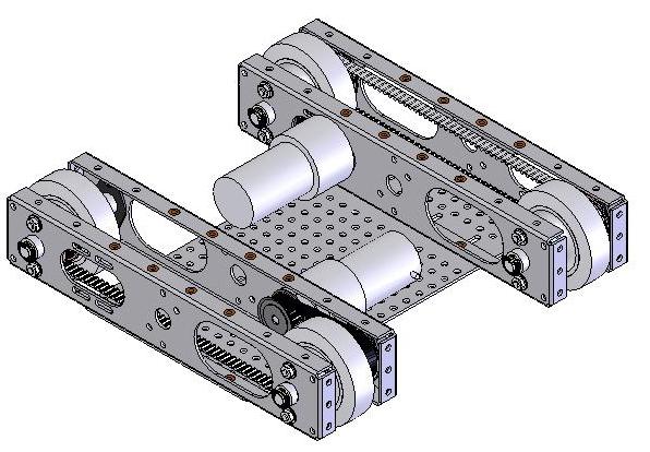 Combination chain and belt drives are also easily assembled since the chain and belt components