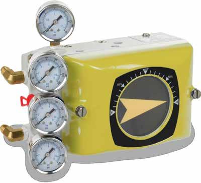 V200 Positioner Housing Material: Cast aluminium with polyester coating Indicator Options: Flat pointed indicator or raised indicator (red/green or yellow/black) One housing for pneumatic or