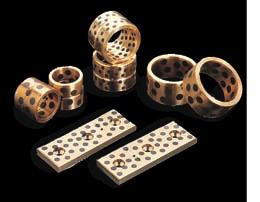The bushings are manufactured from graphite impregnated phosphor bronze.