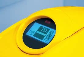 The display also provides the rider with information about diving depth and water temperature.