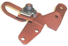 Reference P/N 3462 735 "3703"- Throttle Cable Bracket - $32 Each 1967-70 383 4-barrel throttle cable mounting bracket complete with zinc plated hold down and correct hex coni keps nut.