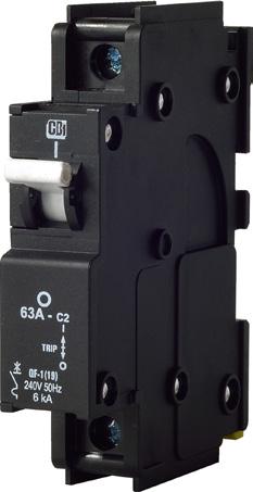 Dual mount 1 pole Dual mount 2 pole Dual mount 3 pole Dual mount 3+N Features AC circuit breaker Hydraulic-magnetic technology % rating capability, independent of ambient temperature