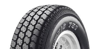 LIGHT TRUCK MA-751 Bravo Series Double steel-belted construction for long-lasting wear and uniformity Jointless spiral-wound cap ply maximizes ride refinement and durability All-Season tread pattern