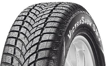 WINTER Performance Snow Terrain High Performance SUV/LT WINTER MA-SPW Presa Spike MA-SW Victra Snow SUV Specially formulated soft tread compound for excellent traction on snow and ice Unique tread