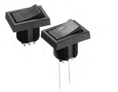 TRD Series, Rocker/Paddle Features Wire lug, quick connect, or PC terminals LED both single and bi-colored available Entire series epoxy sealed terminals Typical performance characteristics Contact