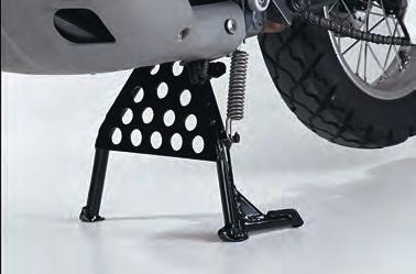 very easy to place the motorcycle safely on its stand in all