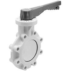 Polypropylene Butterfly Valves Lever Handle Style Pressure Rating @ 7 F ( C), Water -/" - " 50 psi Maximum Service Temperature F ( C) Temperature/Pressure De-ratings Apply See Butterfly Valve
