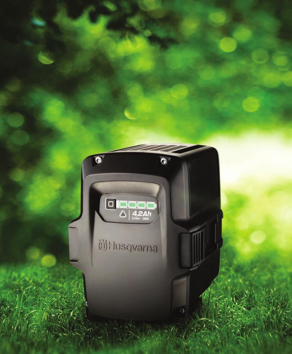 HUSQVARNA BATTERY SERIES accessories THE POWER SOURCE BEHIND IT ALL. The 40V battery system offers a number of benefits.