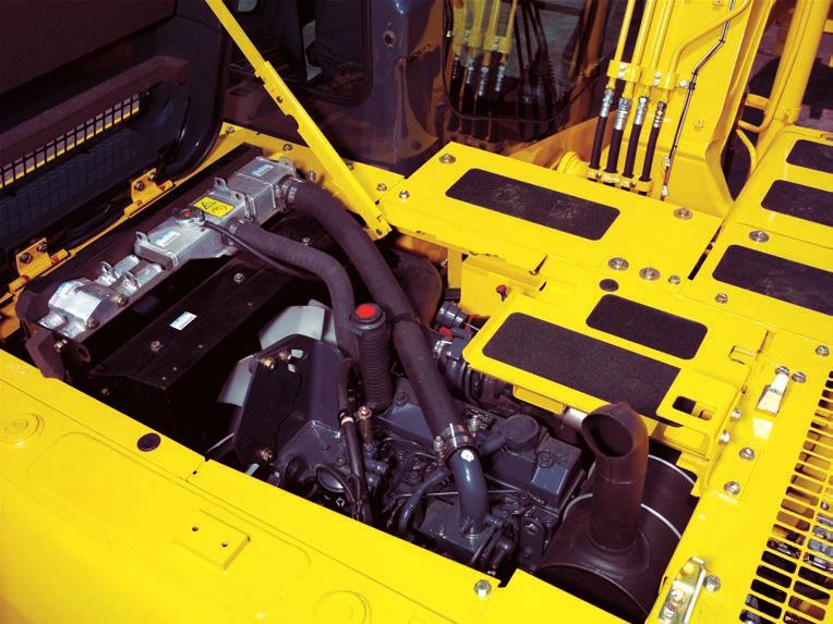 High production levels and low fuel consumption The increased output and fuel savings of the Komatsu SAA4D95LE-3 engine result increased productivity (tonnes per litre of fuel) Self-diagnostic