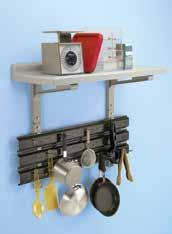 Features virtually indestructible I-beam supports that hold up to 68 Kg per shelf.