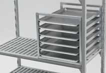 Divider bars can accommodate any size food pans from GN 1/1 to GN 1/9.