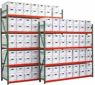 Archive Shelving Boltless - FastRak Shelving FastRak Archive Storage Units Features 3/4 Particle Board Decking Made from the industrial strength FastRak, these archive storage racks are built to hold