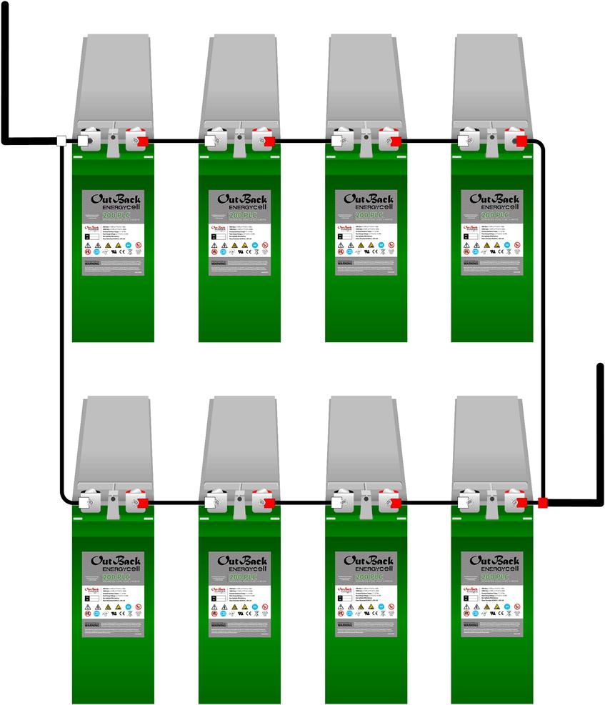 A single set f batteries in parallel (as shwn in this figure) have the same vltage as a single battery.