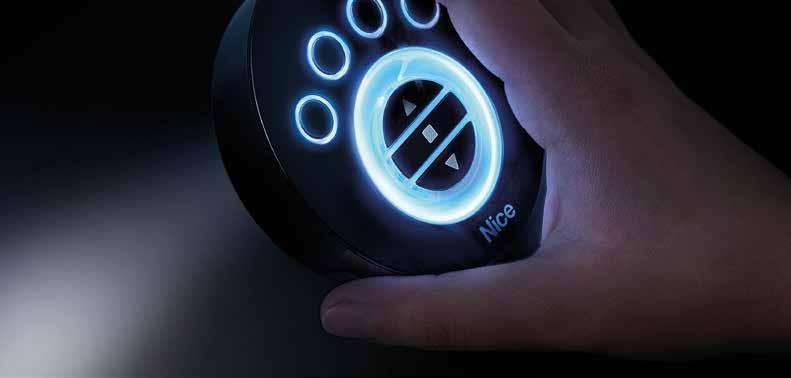 Intelligent For night use, the keys of Agio light up when you place your hand near, and with a rotation gesture the handy