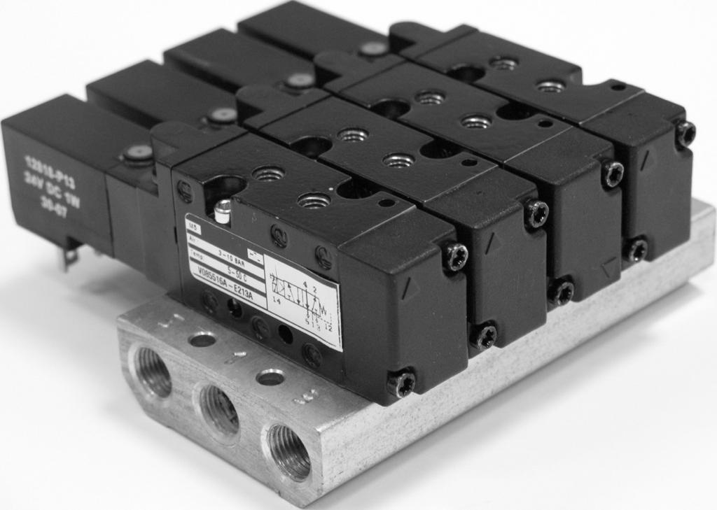 Nugget 0, V0 series Integrally ported 5/ and 5/3 Spool valves Solenoid actuated and pilot operated Ø, Ø mm or High flow from mm body width Wide range of voltages available Low profile fixed length