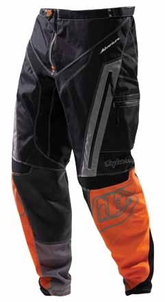 denier polyester knee and butt panels provide increased durability 2 600 denier polyester main panels for durability and light weight ORG/BLK 30 32 34 36 38 40 42 44 3