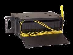 Based on the LGX 118 footprint, this product is capable of supporting up to 144 patch and splices in a standard 4U panel, resulting in 1296 patch and splices within a seven foot rack (38RU).