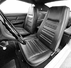 MUSTANG 1970 STANDARD INTERIOR PARTS & ACCESSORIES 1970 STANDARD SEAT UPHOLSTERY Our 1970 Mustang Standard Upholstery features the original Corinthian grain skirts and Ruffino grain inserts in 32 oz.