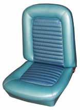 MUSTANG 1966 STANDARD SEAT UPHOLSTERY Our 1966 Mustang Standard Upholstery features the original Sierra grain with Rosette inserts in 32 oz. vinyl for the skirts and inserts.