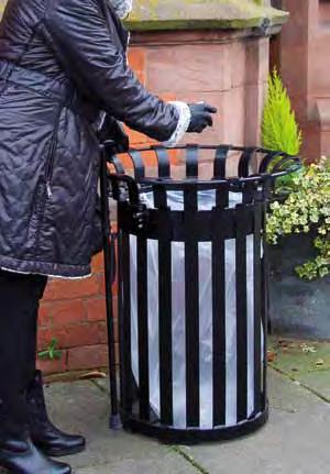 Everglade Litter Bin Everglade litter bin is a heavy-duty, low maintenance unit, manufactured from 5mm thick Armortec coated steel, which offers outstanding strength and a long service life.