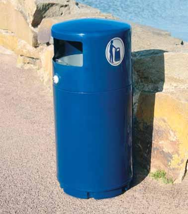 Super Guppy Litter Bin Super Guppy litter bin is manufactured in strong, weather-resistant Durapol material. It has a smooth low-maintenance finish and a lockable lid.