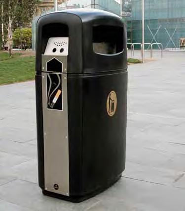An easy to use litter/ash bin with a 35 litre litter capacity and 5 litre ash capacity. The ergonomic stubber height is ideally placed at the front of the unit for ease and speed of use.