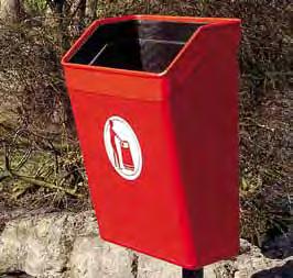 Trimline 25 Litter Bin Trimline 25 litter bin can be wall or post mounted and is manufactured in Duraplus material. Bin-it symbol in Gold, Silver, or White. Moulded plastic liner.