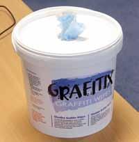 Graffiti Wipes Grafitix Graffiti Wipes are specially formulated to remove graffiti and spray paint from hard, nonporous surfaces.